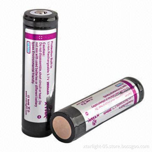 Protected 18650 2,600mAh Li-ion Battery Battery (XTAR-18700)